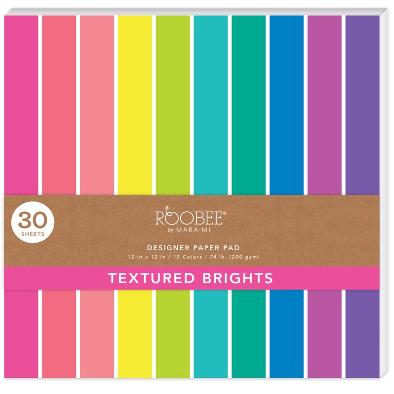 Multicolor Textured Cardstock 12x12 Inches 200 GSM - Scrapbooking & Craft Paper (30 Sheets)
