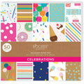 Celebrations Scrapbook Paper Set - 12x12 Inch, 50 Sheets, Party & Craft Decor
