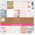 Garden Flower Scrapbook Paper Pad - 50 Sheets, 25 Designs, 12x12 Inches