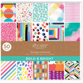 Bright Colorful Scrapbook Paper Pad - 50 Sheets, 25 Designs, 12x12 Inches