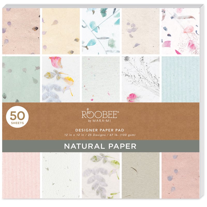 12x12 Scrapbook Paper Pad - 50 Sheets Floral Designs for Crafting