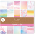 Ombre Watercolor Scrapbook Paper Set - 50 Sheets 12x12 Inches, 25 Designs