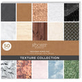Texture Paper Pad for Crafts 12x12 inches 50 Sheets - Wood Grain Cork Grass Design