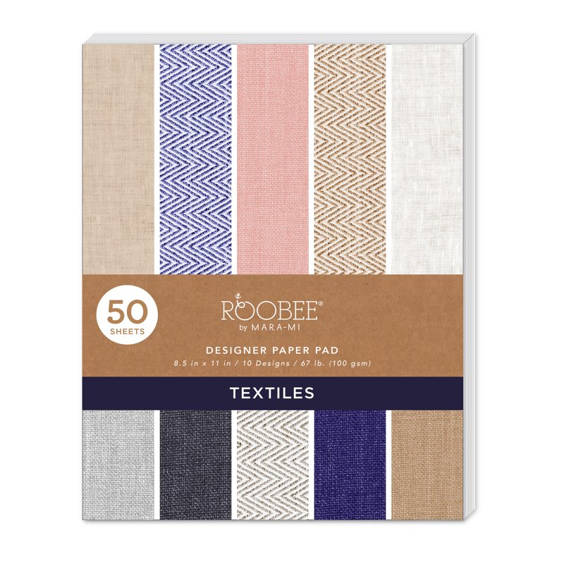 Textured Paper Pad for Crafts and Scrapbooking - 8.5 x 11 Inches, 50 Sheets