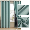 Room Darkening Noise-Reducing Blackout Curtains - Insulated Thermal Drapes