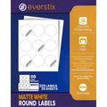 2.5-Inch Round Printable Labels for Laser and Inkjet - 225 Blank Stickers
