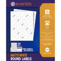 Printable Round Labels 1.25 Inch Matte White Stickers for Laser & Inkjet Printers - 750 Sheets