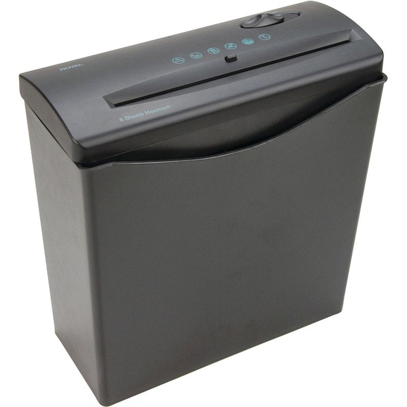 6-Sheet Strip Cut Paper Shredder with Wastebasket, Auto Start/Stop