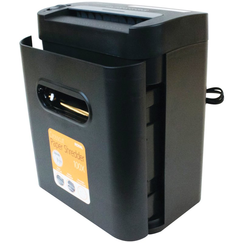 10-Sheet Crosscut Paper Shredder with Credit Card Cutter, 1/8" x 1.5" Particles