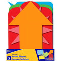 Primary Colors Poster Shapes Set - 5 Pre-Cut Craft Shapes for Kids & Projects