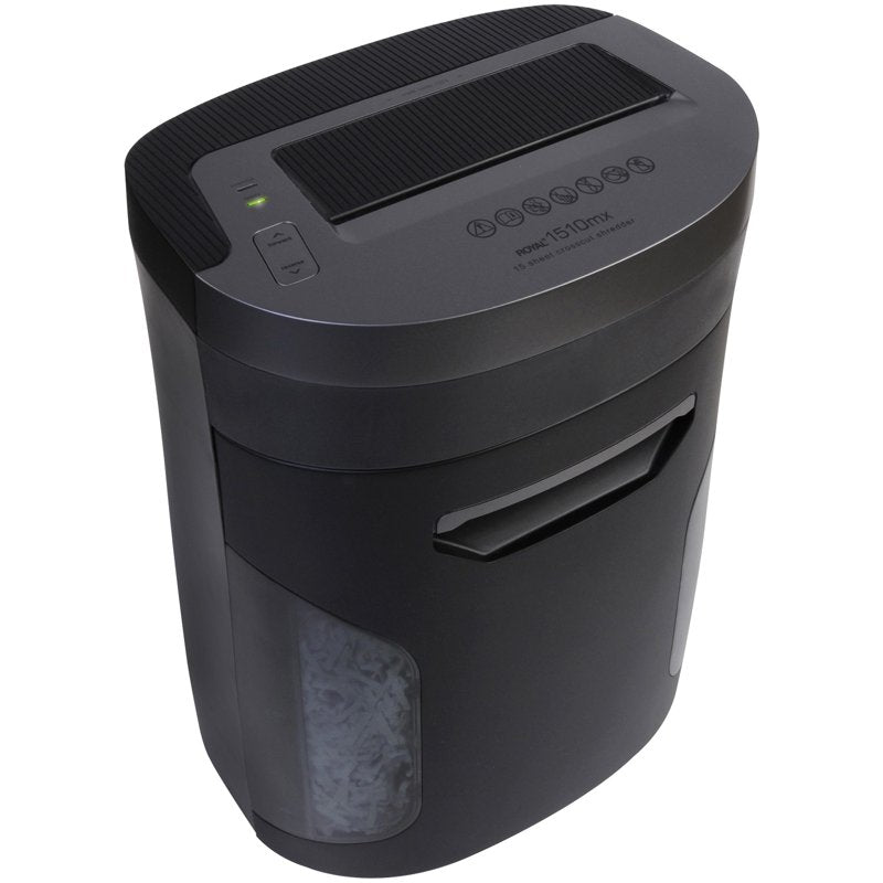15-Sheet Crosscut Paper Shredder with Waste Bin and CD/DVD Destruction