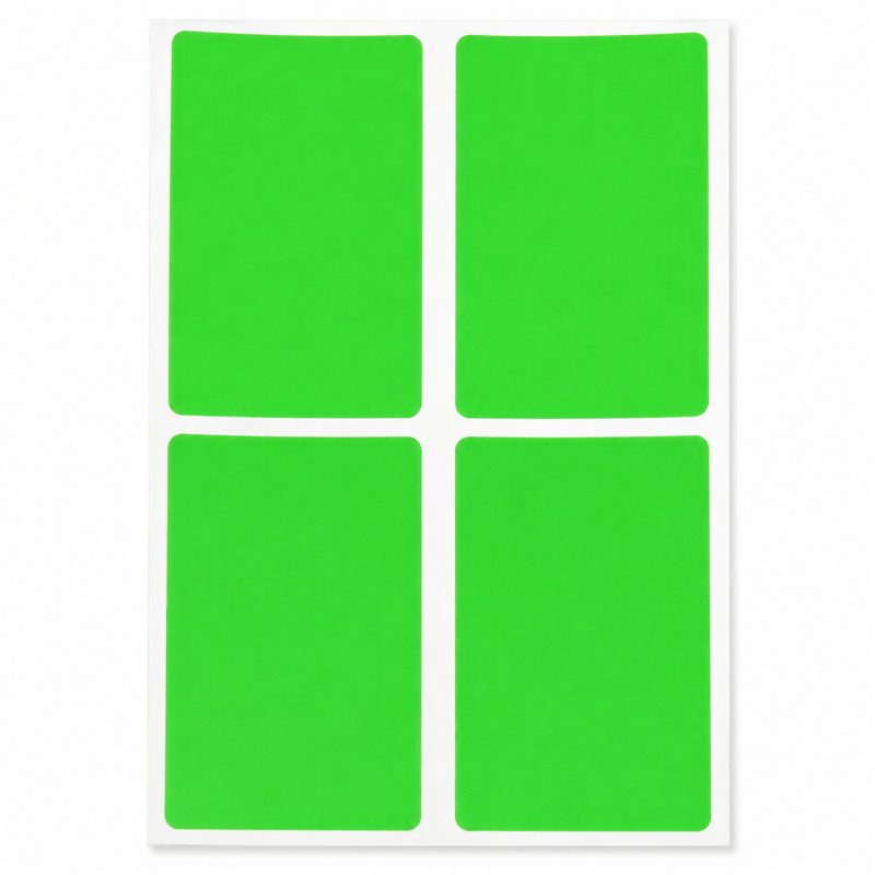 Color-Coding Rectangle Sticker Labels - Permanent Adhesive, 200 Count