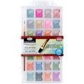 Pearlescent Watercolor Paint Set with Brush - 28 Vibrant Metallic Colors for Artists