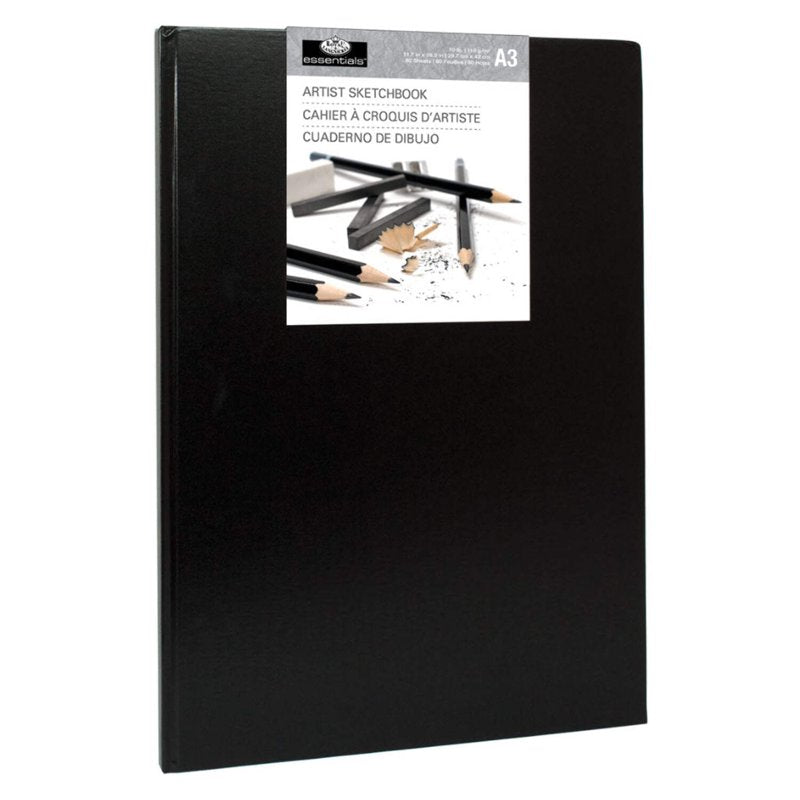 Artist Sketchbook Hardbound A3-A6 - Thick Paper, Durable Cover, Flat Lay Binding