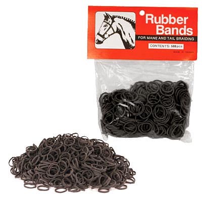 Rubber Braiding Bands for Horses & Ponies - 500 Pack Mane & Tail Styling