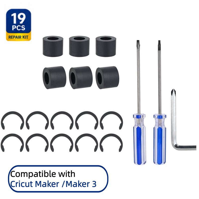 Cricut Maker Replacement Rubber Roller Set - 19PCS Compatible with Cricut Maker 3