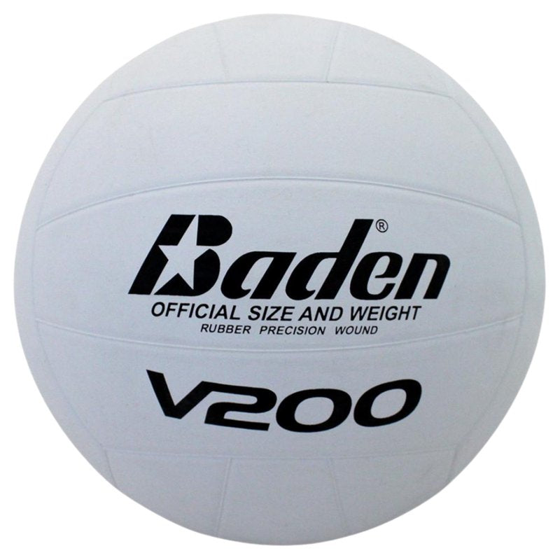 Official Size Rubber Volleyball for Indoor & Outdoor Play - White