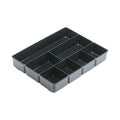 Extra Deep Desk Drawer Organizer Tray with 7 Compartments - Plastic, Black