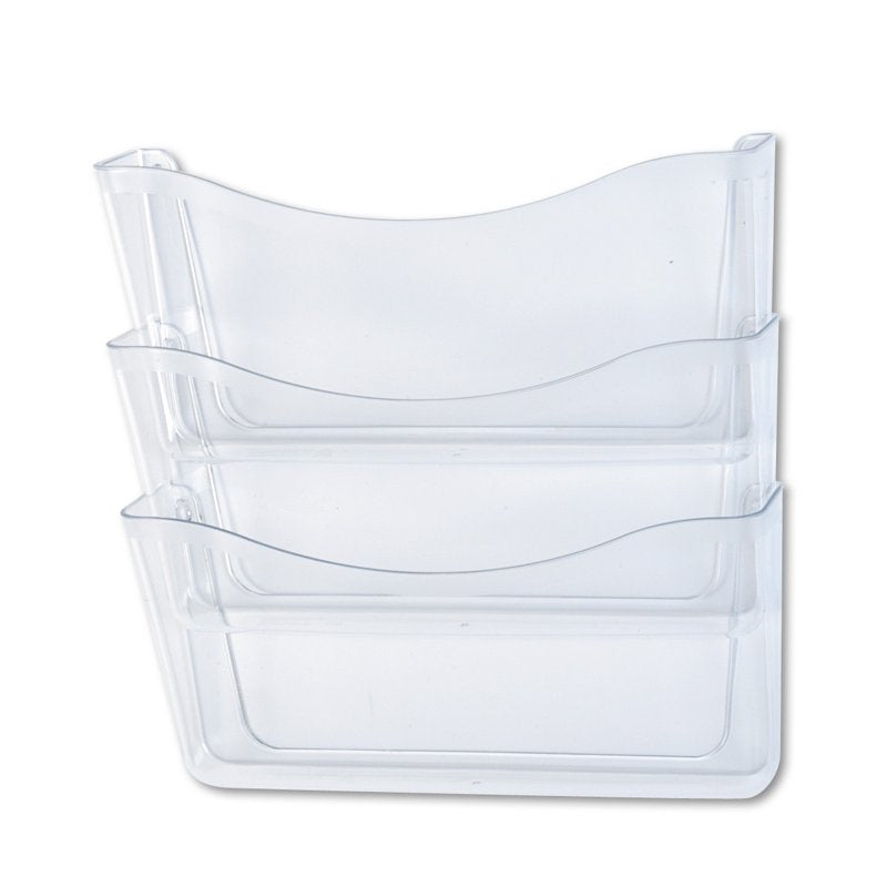 Unbreakable Wall File Organizer Set - Letter Size, Clear