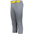 Ladies Softball Pants with Belt Loops - Stretch, Moisture-Wicking, Gray, XL