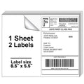 4000 Shipping Labels 8.5 x 5.5 Half Sheet Waterproof Adhesive for Laser & Inkjet Printers