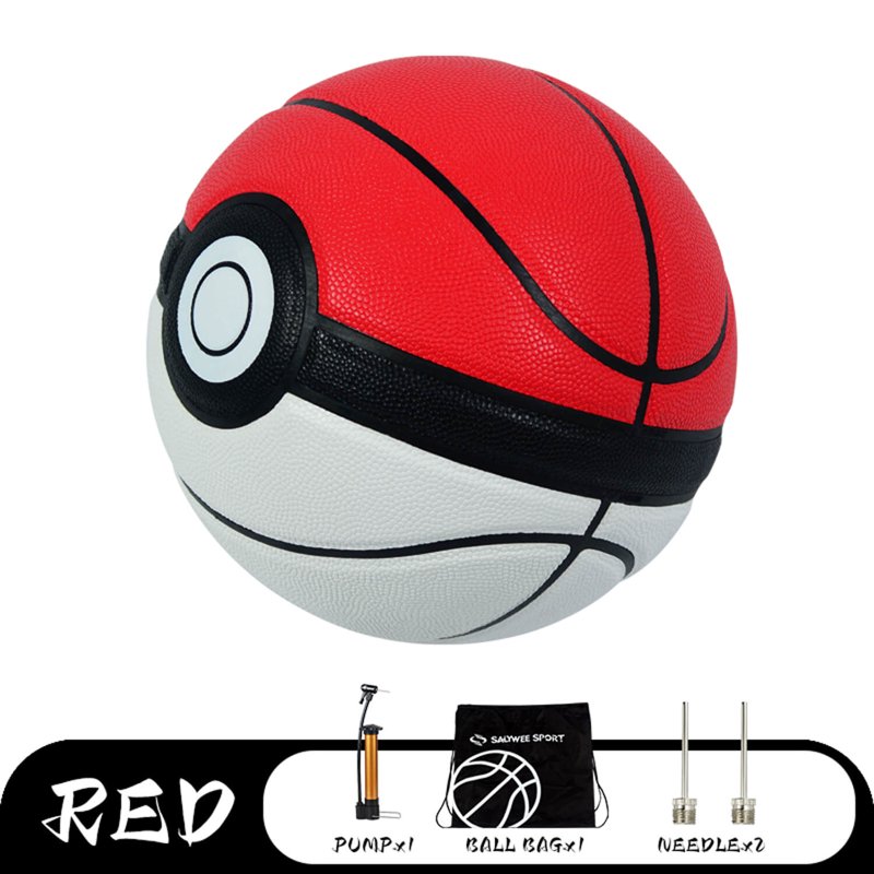Youth Size 7 Indoor Outdoor PU Basketball Red Elf Official Court Ball