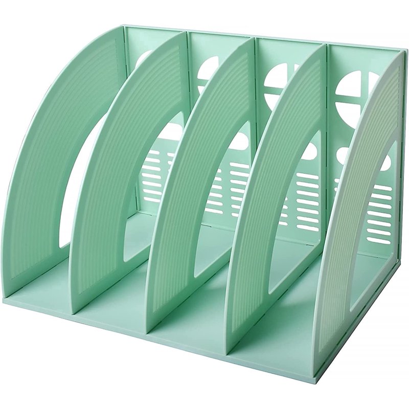 Desktop File Organizer with 4 Compartments - Office & Home Desk Storage