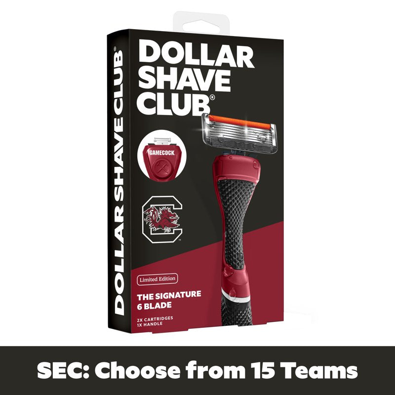 6-Blade Razor Starter Set with Limited-Edition Handle - College Team Colors