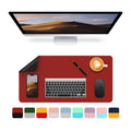 PU Leather Desk Pad Protector - Water-Resistant Non-Slip Writing Mat for Office & Home
