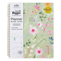 Large Floral Monthly Weekly Planner 15-Month Dated 9x11 Green Cover