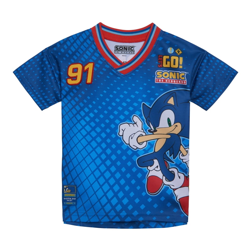 Sega Sonic The Hedgehog Boys Soccer Jersey – Blue, Variation: Sonic Blue, 6