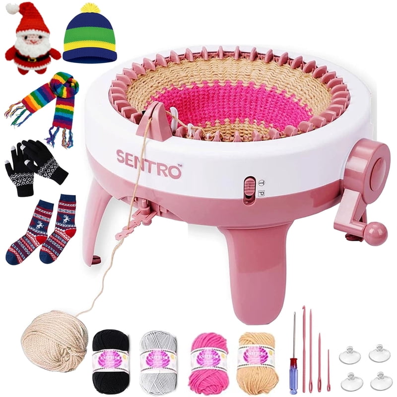 Knitting Machine with 48 Needles DIY Weaving Loom Kit for Beginners and Adults