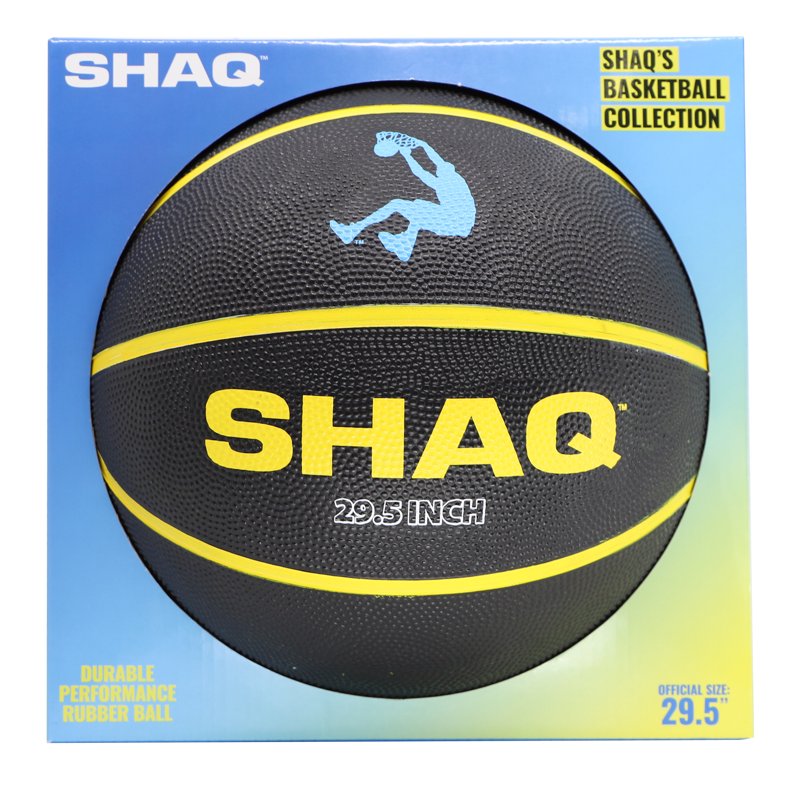 Official Size 29.5 Inch Basketball - Performance Rubber, Black & Yellow