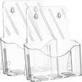 Acrylic Brochure Holder 8.5x11 Inch Pack of 2 Desk & Wall Mount Display Stand