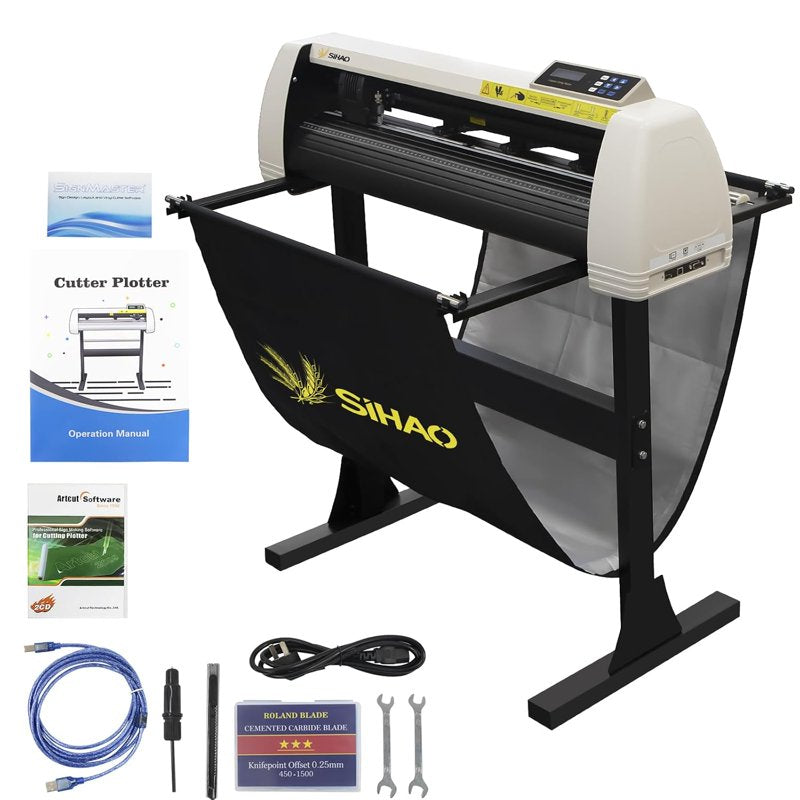 Vinyl Cutter Plotter Machine with Signmaster Software & LCD Display for Custom Designs