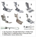 SINGER Sewing Machine Presser Foot Set for Various Models - Slant Needle