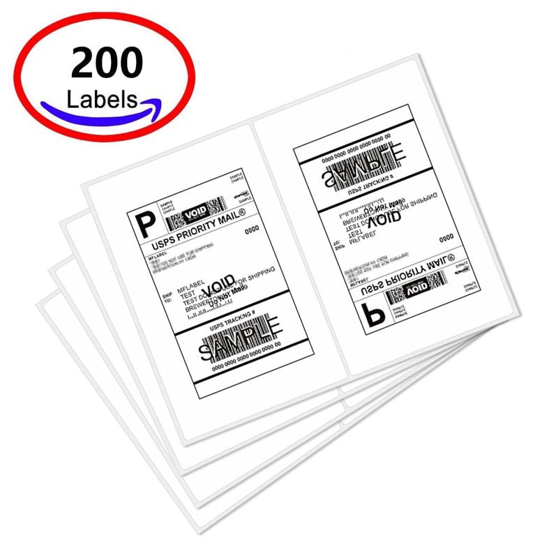 Self Adhesive Shipping Labels 8.5x5.5 Inches, Pack of 200 | Office & E-commerce Labels
