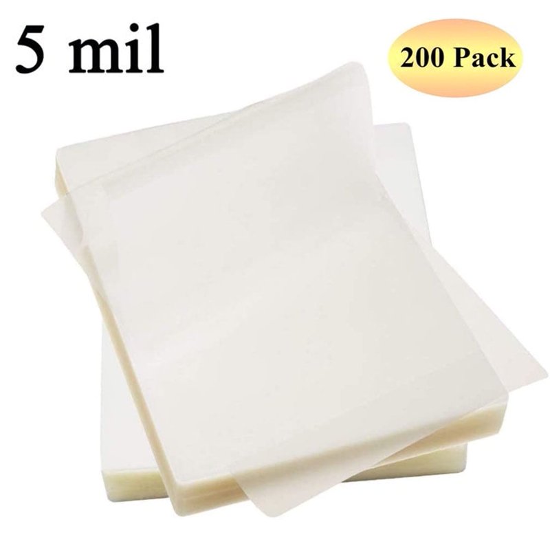 Thermal Laminating Pouches 8.9 x 11.4 Inches, 5 Mil Thick, Clear Sheets, Pack of 200+