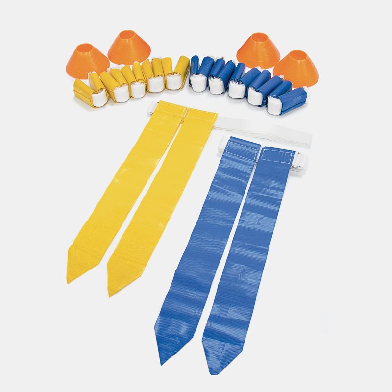 10-Man Flag Football Set with Belts, Flags, Cones & Rules for Kids & Adults