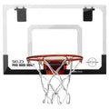 Mini Basketball Hoop for Door - Over-the-Door Flip-Up Rim, Clear Backboard, Orange