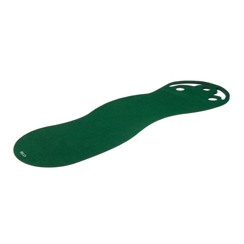 Indoor Putting Green Mat - 3x9 Ft Golf Practice Surface with 3 Holes & Bunkers