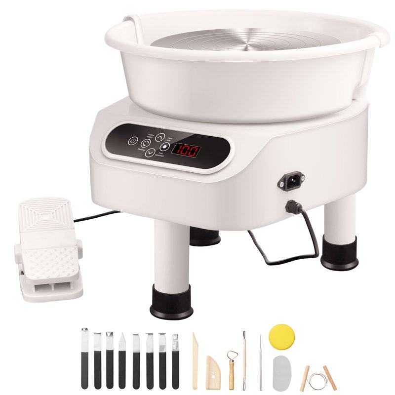 11-Inch Ceramic Pottery Wheel 450W with Touch Screen & Foot Pedal