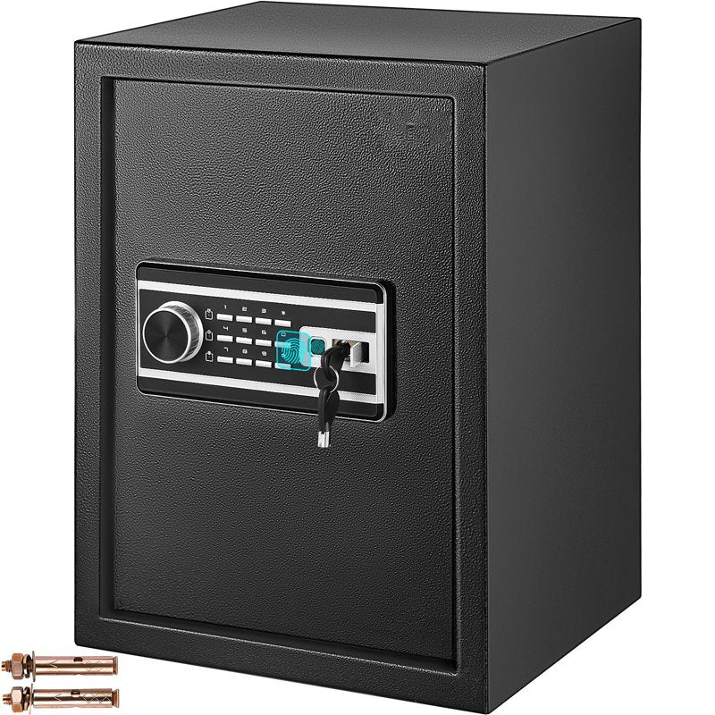 60L Digital Safe with Fingerprint & Key Lock, Fireproof Steel Security Box