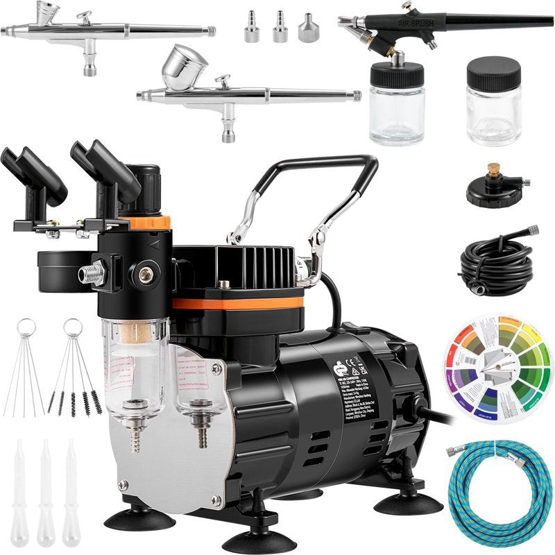 Professional Airbrush Kit with Compressor for Nail Art, Cake Decorating & DIY Craft Projects