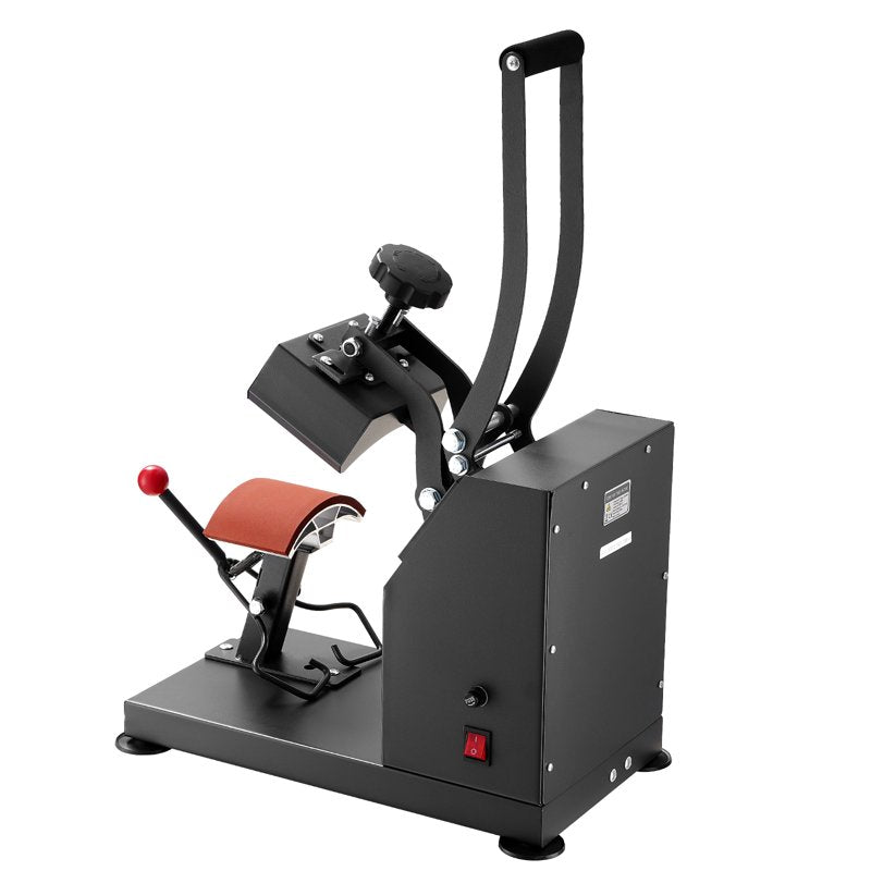 Heat Press for Hats 6x3.75 Inch Clamshell Curved Element Digital LCD Timer