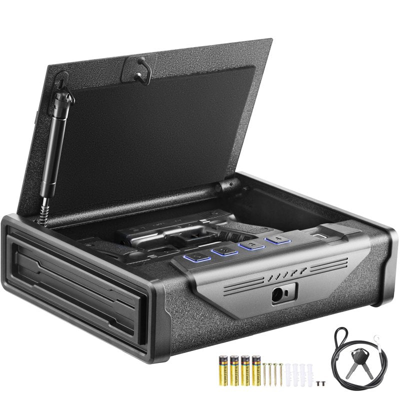 Biometric Gun Safe with Quick Access for Handguns & Valuables - 3 Entry Methods