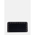 Women's Slim Studded Wallet with Card Slots and Snap Closure