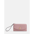 Women's Faux Leather Clutch Wallet with Card Slots & Wristlet Strap