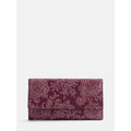 Women's Paisley Print Clutch Wallet with Card Slots and Zip Coin Pocket
