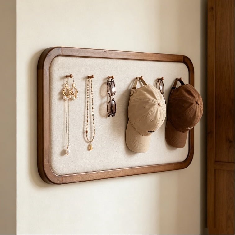 Farmhouse Wooden Bulletin Board 30x18 Inch Wall Message Board with Pins